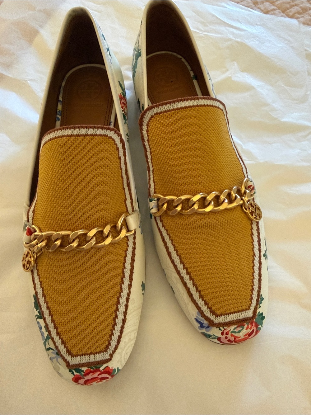 Tory Burch Mini Benton Charm French Paisley Loafers NEW Sz. 9.5